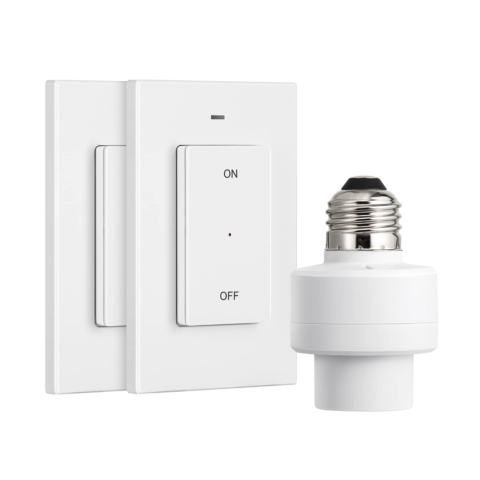 Photo 1 of DEWENWILS Remote Control Light Socket, Wireless Light Switch for Pull Chain Light Lamp Fixtures, 100FT Range, No Wiring Needed, ETL Listed(2 Wall Mounted Switch+1 Socket, Shorter Version)