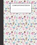 Composition Notebook: Unicorn Sweets Pattern Girly Cuteness College Ruled Notebook Lined School Journal