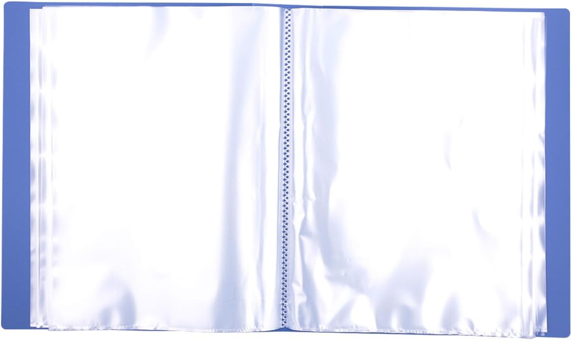 100-Pocket Business A4 Sheet Presentation Book, 200-Page Capacity for A4 and Letter Size Inserts File-N-View Presentation Display Book (Blue 100) : Office Products
