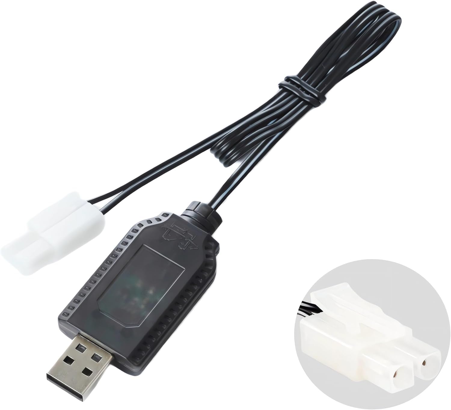 Aliwisdom Universal RC Charger Cable with tamiya Plug/KET 2P Connector for 9.6V Ni-MH/Ni-CD Battery Pack, Compatible RC Car/Boat/Plane/Drone/Tank (9.6V)