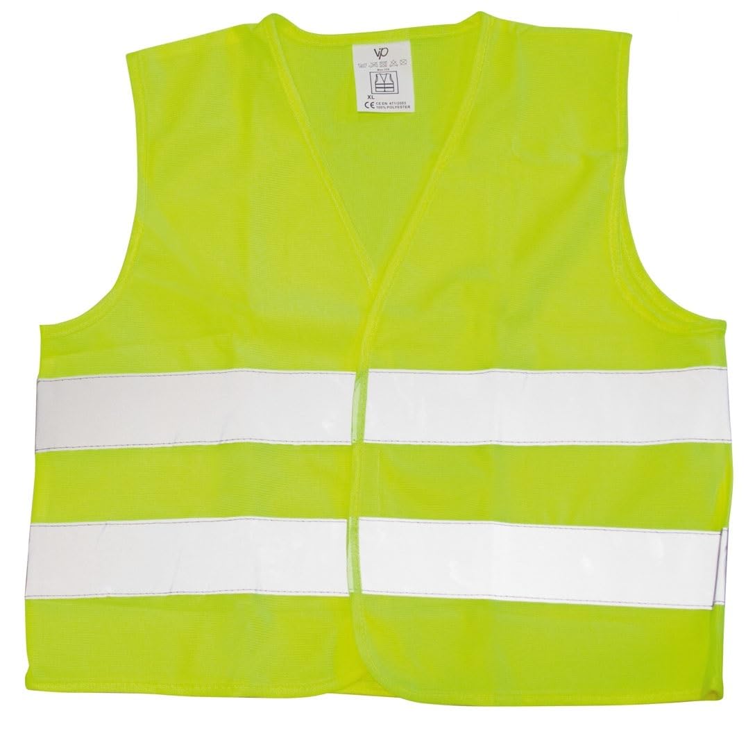 VIP 0842034515321 Reflective Vest, Fluorescent Yellow