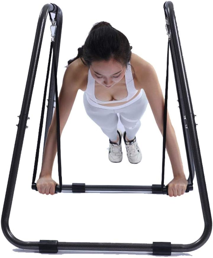 Feixunfan Dip Station Home Parallel Bars Multi-functional Fitness Equipment Indoor Siamese Parallel Bars Training Fitness Equipment for Room or Garage (Color : Black, Size : 91x92cm)