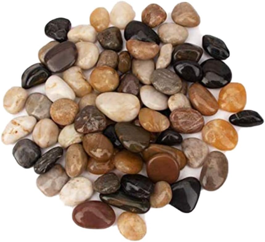 20 Pounds River Rocks, Pebbles, 1-2 Inches Garden Outdoor Decorative Stones, Natural Polished Mixed Color Stones : Garden & Outdoor