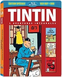 Tintin - 3 Aventures - Vol. 1 : Les Cigares De Pharaon + Le Lotus Bleu + Tintin En Amérique - Édition Blu-Ray+ Dvd