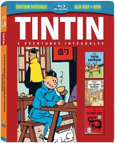Tintin - 3 Aventures - Vol. 1 : Les Cigares De Pharaon + Le Lotus Bleu + Tintin En Amérique - Édition Blu-Ray+ Dvd