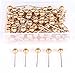 AnMiao Star 1/8 Inch Map Tacks, Push Pins, Plastic Round Head, Steel Point,100-Count,Gold Colors