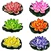 Lightingsky Artificial Floating Foam Lotus Flower Pond Decor Water Lily (6 Colors-2, Medium-18cm)