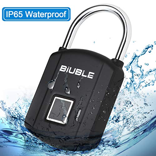 Fingerprint Padlock Smart Keyless Security Lock IP65 Waterproof Anti-Theft USB Rechargeable Suitable for School Locker, Gym, Door, Cabinet, Suitcase, Backpack - Thumbnail 5