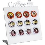 Source One Deluxe Acrylic Coffee Pod Organizer Stand Available in Black, Clear &amp; White (White)