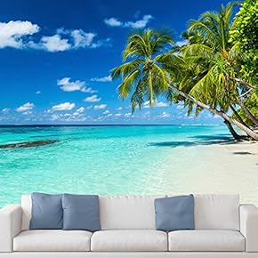 signwin Wall Mural Beach Seascape Removable Self-Adhesive Wallpaper...