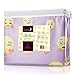 Fabugears Chital Emoji Sheet Set - Kids’ Sheets - Includes a Flat Sheet, a Fitted Sheet & a Pillow Case - Super Soft Microfiber Sheet Set - Wrinkle-free Linen Cot Bed Sheets, (Purple,Cot Size)