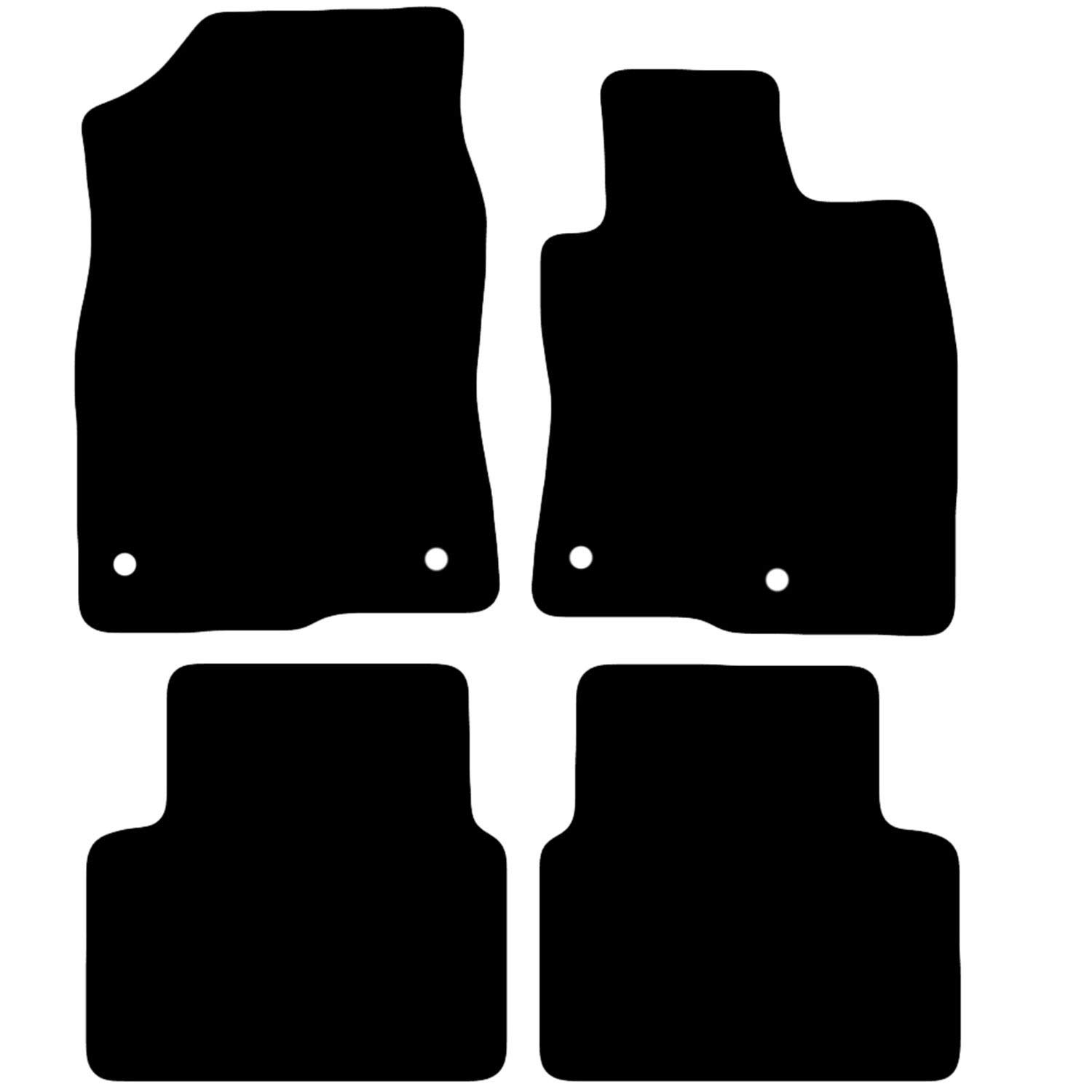 Carsio Carpet Car Mats For Honda Civic 2017 Onwards 4 Piece Set Tailored Fit Floor Mat Complete Accessory Black Custom Fitted - All Weather, Anti-Slip Backing & Black Trim