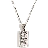 ORIGENCE 18k Gold Plated Tarot Cards Pendant Necklace - Vintage Colorful Charm Necklace Lucky Talisman Hypoallergenic for Women and Men Gift