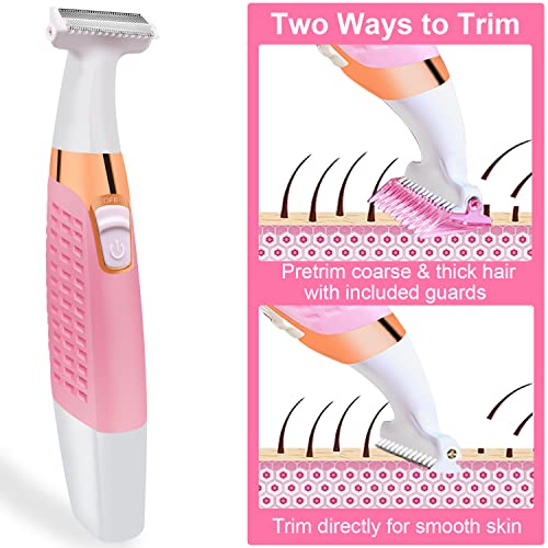 Rechargeable Wet or Dry Bikini Trimmer, Lady Clippers for Women Pubic