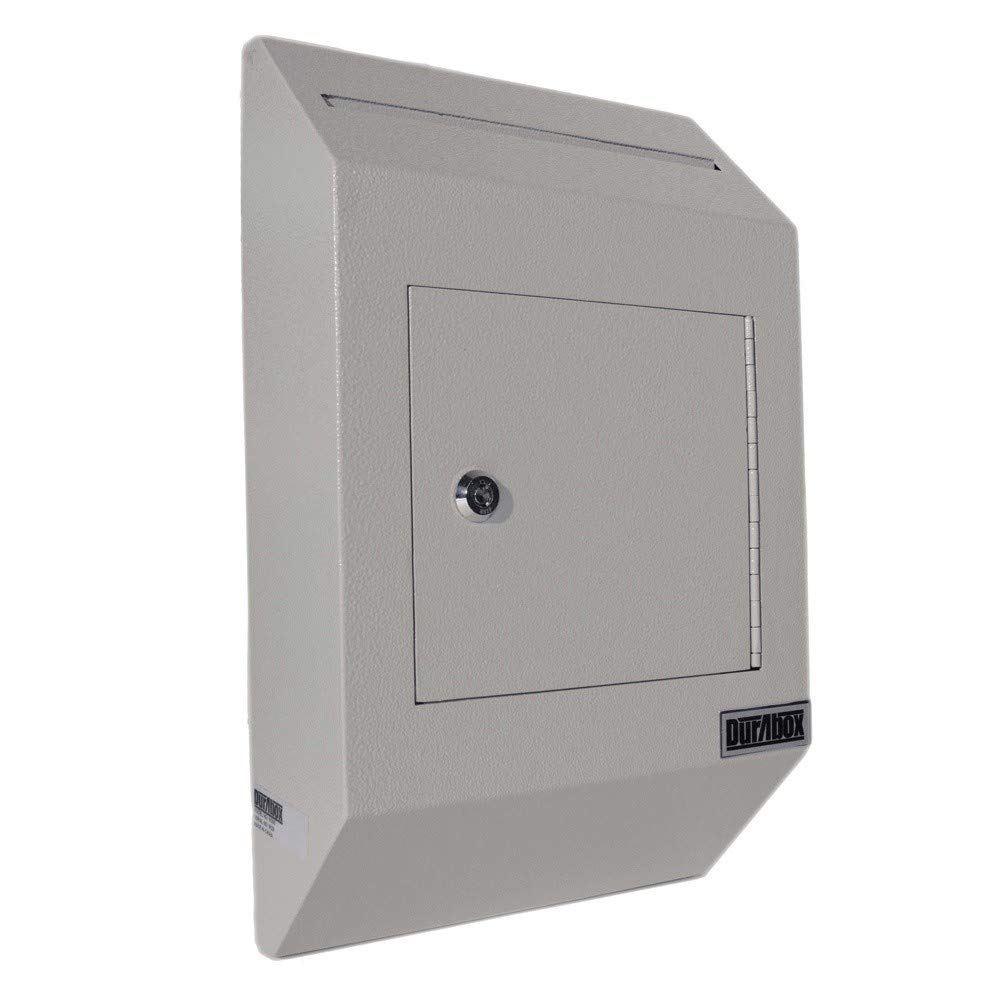 DuraBox Wall Mount Locking Deposit Drop Box Safe (W300) (Grey) Buy