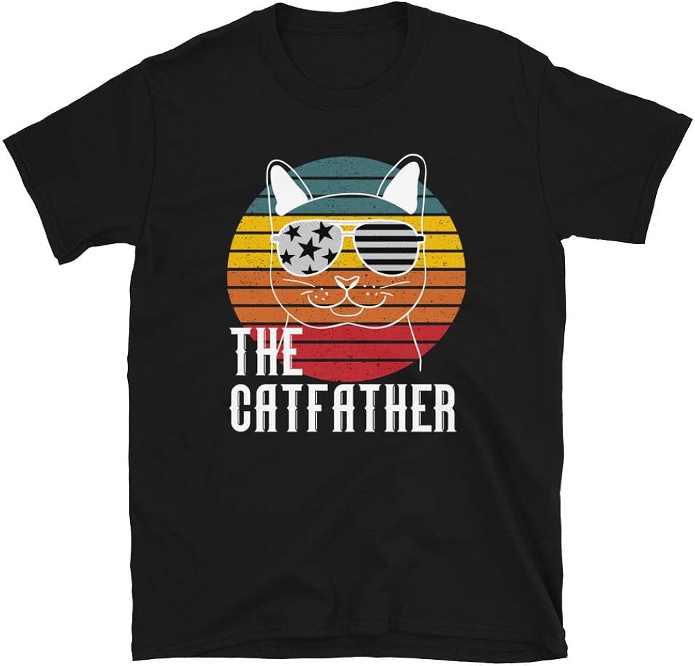 The CAT Father Unisex T Shirt, Vintage Retro Cat Dad Shirt