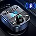AIKESI Bluetooth FM Transmitter for Car Kit Portable Wireless Radio Adapter&Mp3 Music Stereo Adapter Dual USB Ports Quick Charge 3.0 Handsfree Call Car Charger for iPhone/Samsung/LG (Black-HY82)