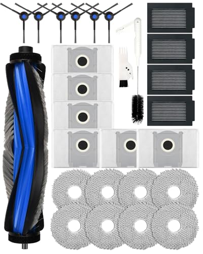 T50 Max Accessories for Ecovacs Deebot T50 Max Pro Omni/T50 Max Omni/T50 Max Pro Omni Gen2 (Not for Ecovacs T50 Pro),Replacement: 8 Cleaning Cloths, 6 Dust Bags,6 Side Brushes-Yivy 27