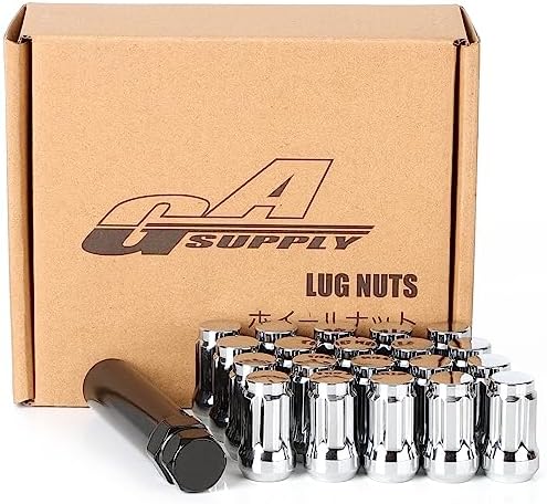 Tuning Machine Nuts GAsupply 12x1.5 Lug Nuts Spline, Closed End Chrome Acorn Tuner Lug Nuts ...
