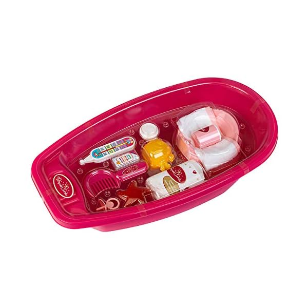 Theo Klein 1675 Baby Coralie Badewannen-Set | Für bis zu 35 cm große Puppen | Zahlreiches Bade- und Pflege-Zubehör | Maße: 50 cm x 27 cm x 15 cm | Spielzeug für Kinder ab 3 Jahren – Bild 3