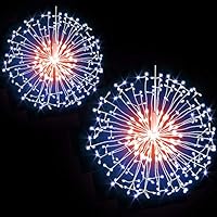 Admitrack Dandelion Firework Lights 198 LED String Lights,8 Modes Dimmable String Fairy Lights with Remote Control,Waterproof Copper Wire Decorative Hanging Starburst Lights for Christmas Decoration