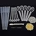 TOODOO Resin Casting Molds and Tools Set, Include Assorted Styles Silicone Molds, Stirrers, Droppers, Spoons, Hand Twist Drill and Screw Eye Pins for Pendant Jewelry Making, 125 Pieces Totally