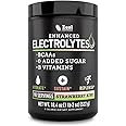 Enhanced Electrolyte Powder (Strawberry Kiwi | 90ct.) w/ 0 Sugar +BCAAs +B-Vitamins Electrolyte Supplement w Potassium Zinc & Magnesium for Hydration - Keto Electrolytes