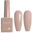 CANNI Nude Gel Nail Polish - Light Brown Grey Color, High Gloss Soak Off U V Gel Nail Polish for French Nail Manicure Salon DIY