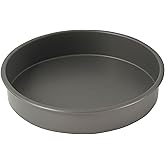 WINCO Round Cake Pan, 10-Inch, Hard Anodized Aluminum,Black