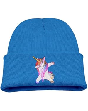 Unicorn Dabbing Galaxy Space Kid Beanie Slouchy Knitted Hat