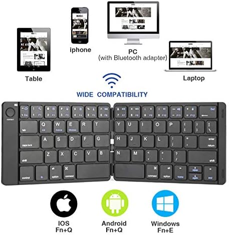 Tastiera Bluetooth Pieghevole Tastiera Doppia Tastiera Bluetooth Portatile Mini Tascabile Wireless Per Smartphone Tablet Ios Android Windows Pc Amazon It Elettronica