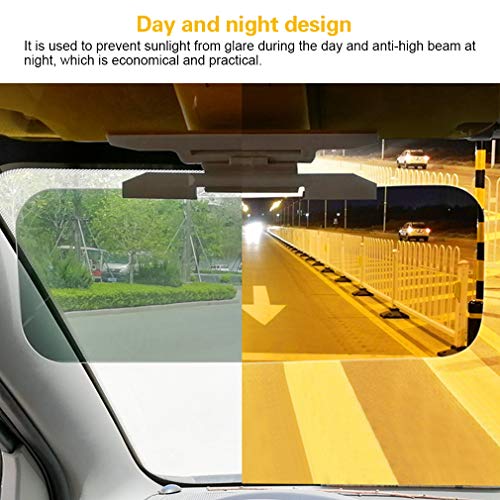 Car Anti-Glare Windshield Sun Visor Extender 2 in 1 - Day and Night Driving Visor for Protects Against UV rays Headlights Tailgates Reduces Eye Strain (Anti-glare visor)
