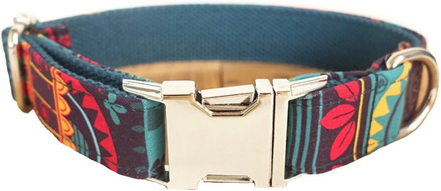 Dtour Classic Basic Dog Collar,Adjustable Metal Clasp Multi-Color Dog Collar,Quick Release Collar,4 Sizes