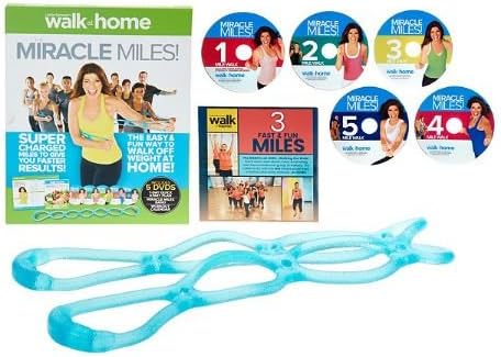 Leslie Sansone Miracle Miles 5 DVD Set with Sculpting Band & 3 Mile DVD