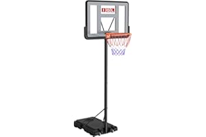 IGL Adjustable Basketball Hoop 4.8-10ft Portable Basketball Goal for Swimming Pool, Driveway, Indoor, PC Backboard for Teens and Adults