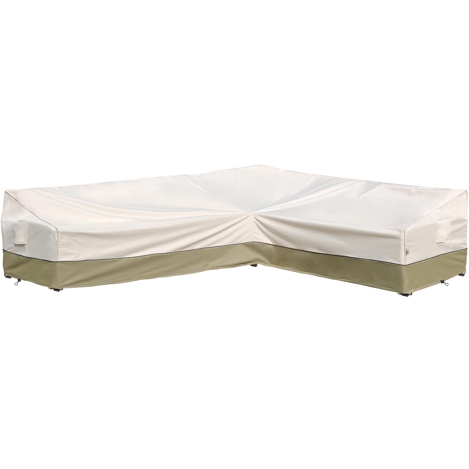 Photo 1 of Westblue Outdoor Sectional Cover-L-Shaped Patio Furniture Covers Waterproof Rip-Stop Anti-UV 600D Heavy Duty Outdoor Couch Sofa Cover with 3 Air Vents, 120''L ?90''L?33''D 35''H, Light Green