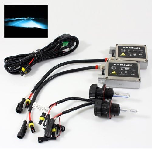 06-09 Hummer H3 H13 35W Bi-Xenon Hi-Low HID (High Intensity Discharge) Conversion Kit for Headlights - 10000K Deep Blue