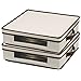Household Essentials Charger Plate Storage Box, Holds 12 Charger Plates with Felt Protectors, Windowed Clear Front Panel, Sturdy Siding with Handles, Fully Removable Lid, Perfect for Parties and Holidays