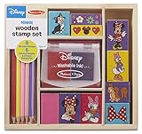 Melissa & Doug Disney Minnie Mouse Wooden Stamp Set: 9 Stamps, 5 Colored Pencils, and 2-Color Stamp Pad