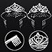 Pixnor Princess Tiara Crown with Comb Wedding Party Children Flower Girl Heart-Shape Crown for Kids Baby Birthday Party Decorations, 2Pack
