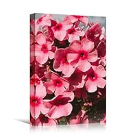 Canvas Wall Art Pink Petals Colorful Farmhouse/Country Floral Multicolor Patterns Photography - 12x18 inches