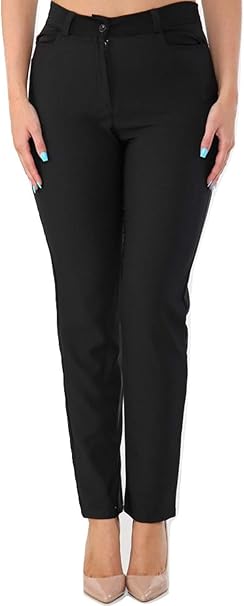 black ankle grazer trousers uk