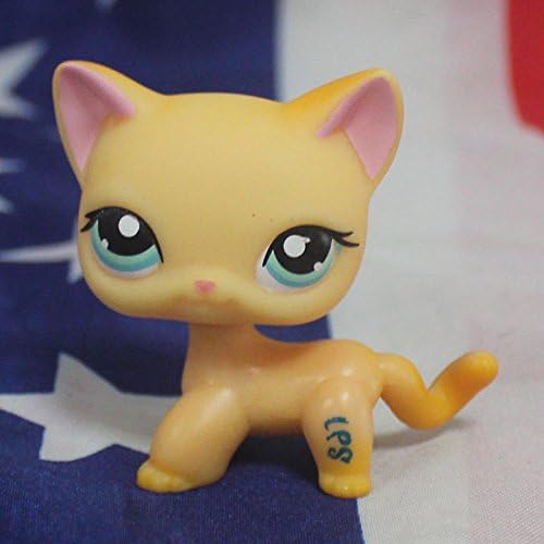 Rare #339 Littlest Pet Shop Orange Short Hair Cat Brooke Hayes Blue Eyes