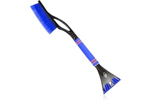 LSKASELUE Car Snow Brush and Ice Scrapers, 24 Inch Detachable Ice Scraper and Brush with Ergonomic Foam Grip, Universal Snow 