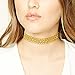Tpocean Black Leather Double Layered Choker Necklace with Rhinestone Crystal Heart Pendant Gold Chain Velvet Lace Neck Collar Choker Necklace for Girls Women 20 PCS