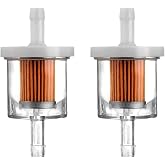 49019-0027 40 Micron Fuel Filter for Kawasaki FX481V FX541V FX600V FX651V FX691V FX730V FX751V FX801V FX850V FX921V FS481V FS541V FS600V FS651V FS691V FS730V, B &amp; S Engines 2hp 17.5hp 27hp 35hp (2PCS)
