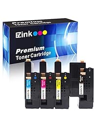E-Z de tinta (TM) Cartucho de tóner de repuesto compatible para Dell 810 WH Alto Rendimiento Compatible con Dell 1250 1250 °C, 1 negro, 1 cian, 1 magente, 1 amarillo