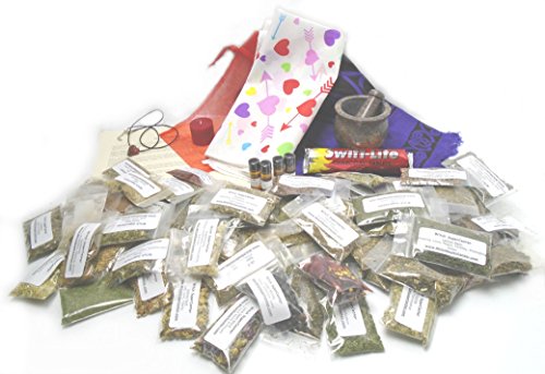 Deluxe Wicca Starter Kit with Love Spell Witchcraft Hoodoo Herbs & Supplies by Witch SuperCenter