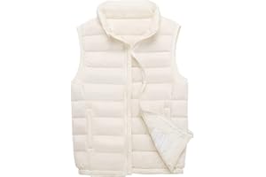 SK Studio Boys Girls' Light Weight Down Vest, Kids Lightweight Sleeveless Jacket, Boys Girls Puffer Down Vest