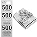 Tiger Chef Coat Check Tickets, Colored Paper Coat Room Check Tags, Tickets 3-Part, 500 Per Box (4, Set of Yellow Blue Pink and White)